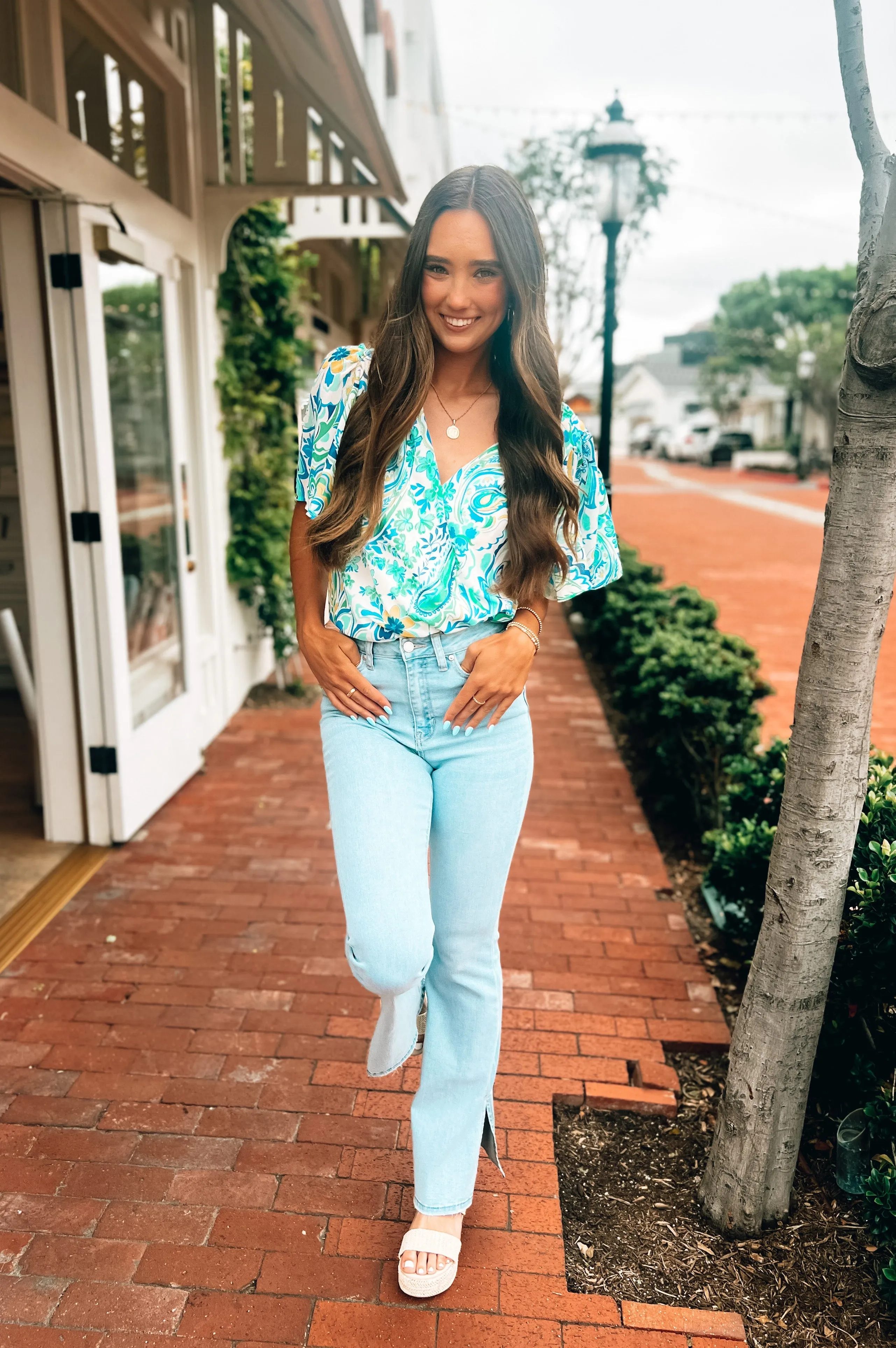 Paisley Print Bodysuit