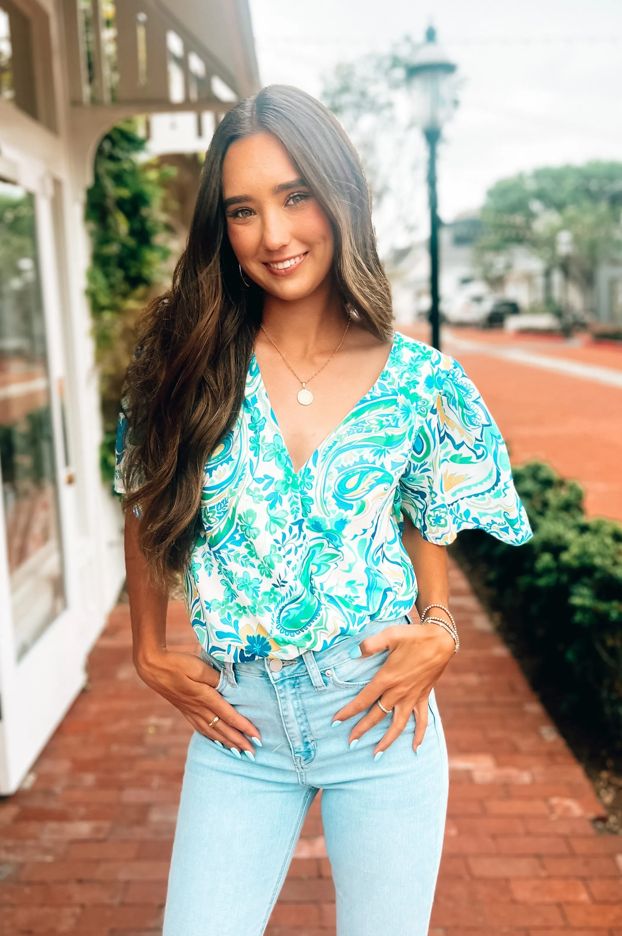 Paisley Print Bodysuit