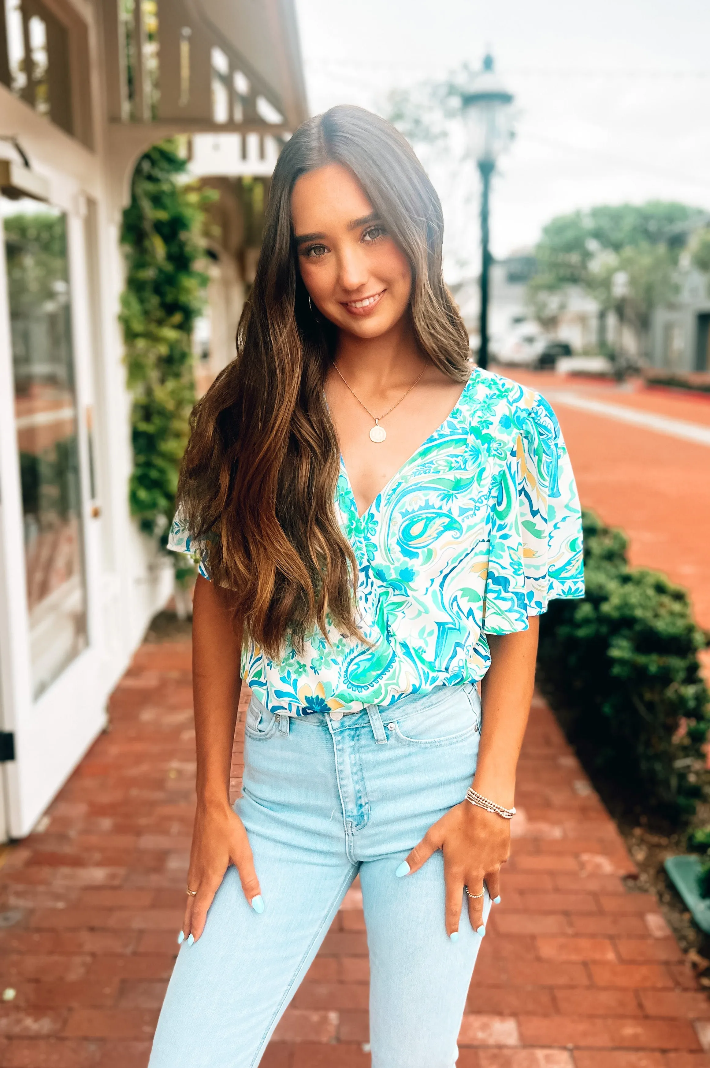Paisley Print Bodysuit