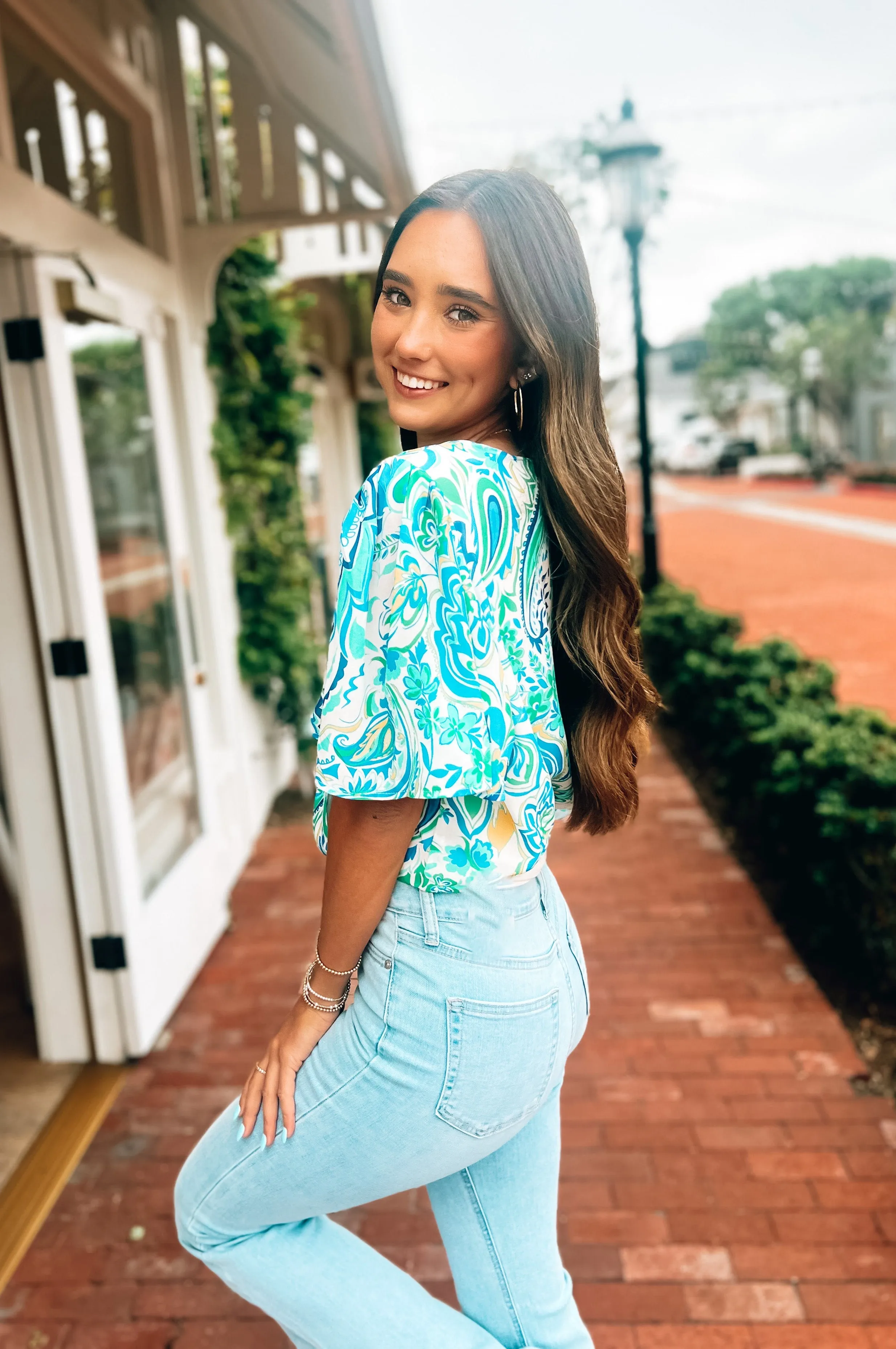 Paisley Print Bodysuit