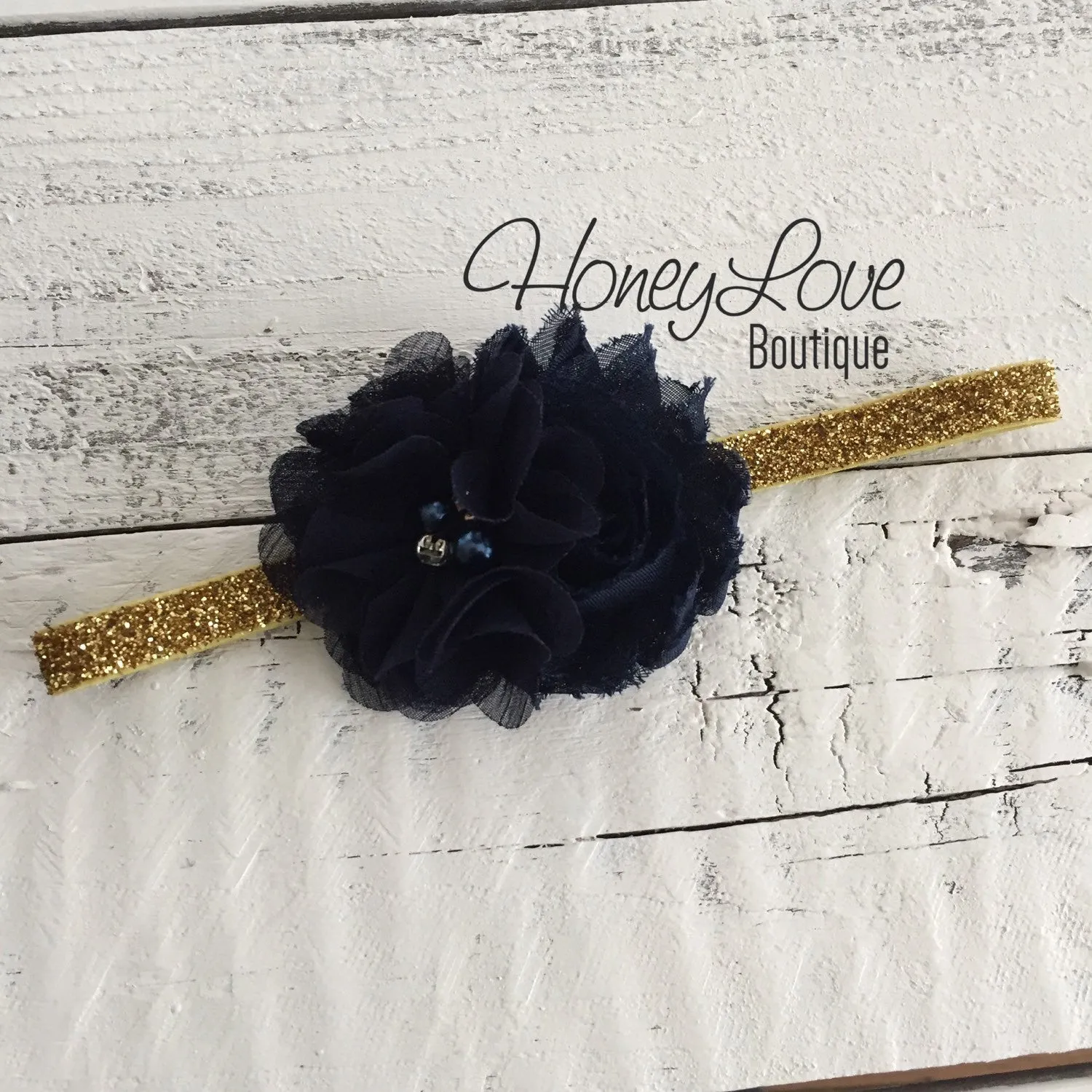 PERSONALIZED Name Outfit - Gold Glitter and Navy
