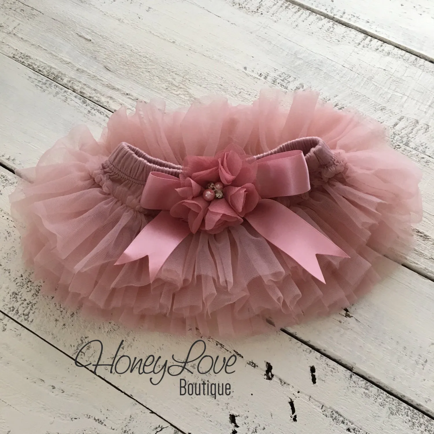 PERSONALIZED Name Outfit - Gold Glitter and Vintage Pink - Embellished tutu skirt bloomers