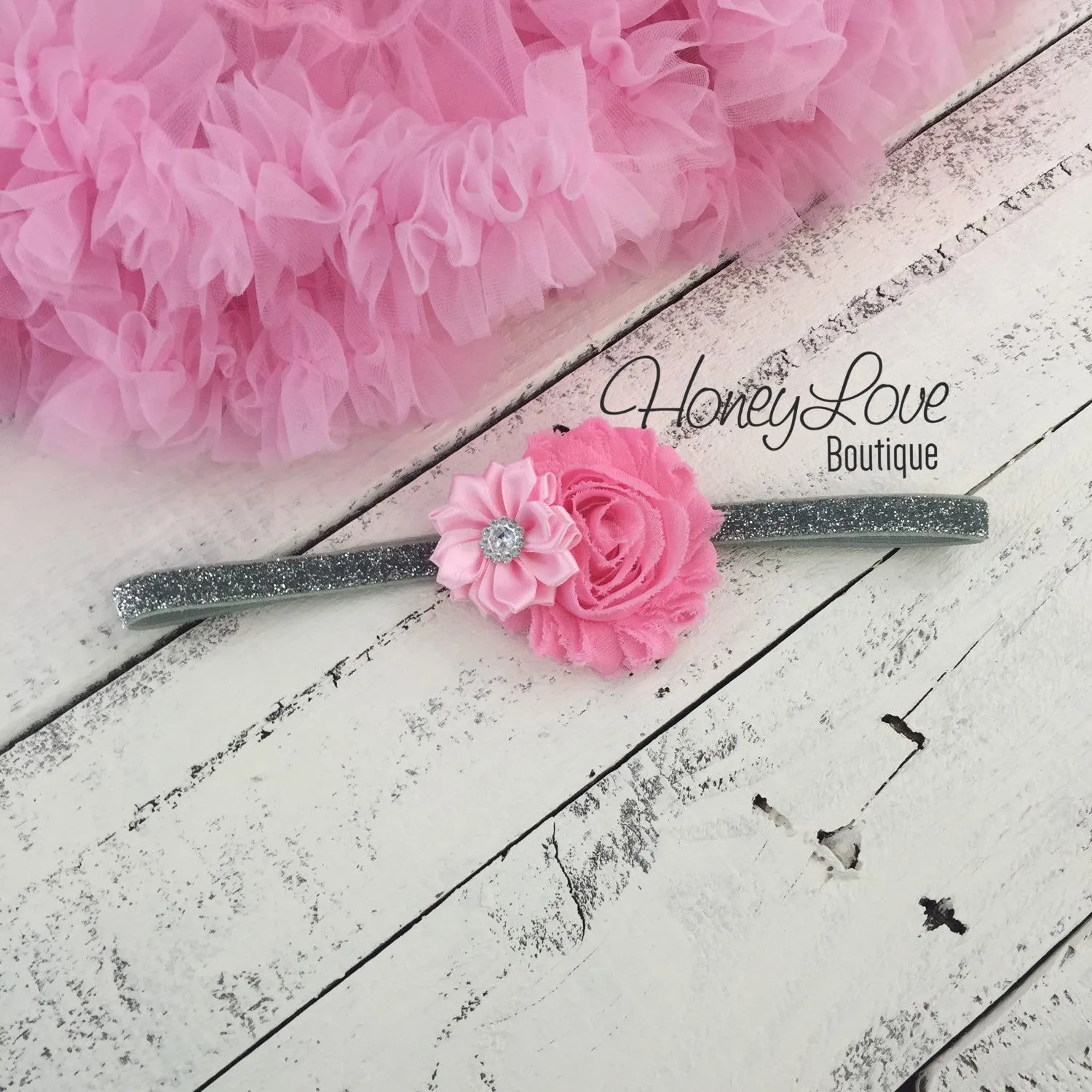 Personalized Name "is One" - 1st Birthday Outfit - Light Pink and Silver/Gold Glitter