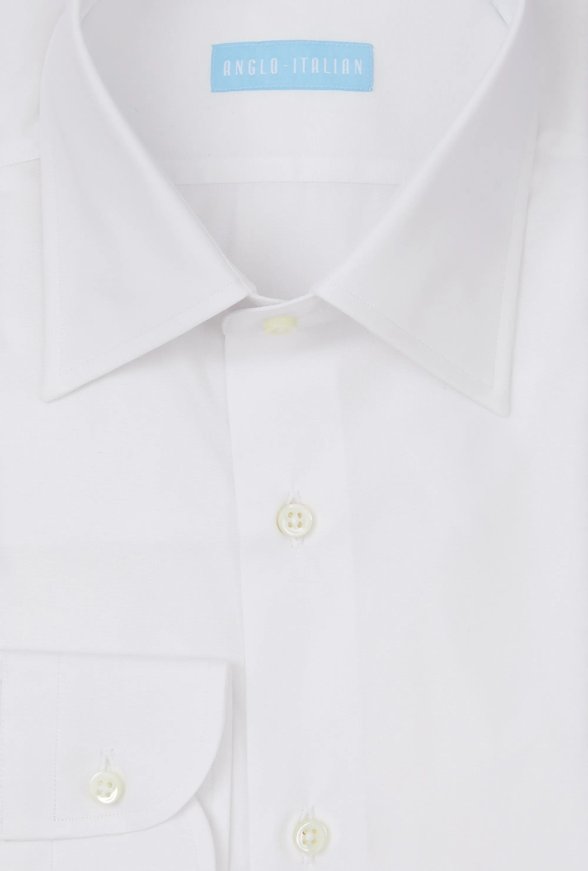 Point Collar Shirt Cotton Poplin White