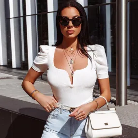 Puffy Sleeve Bodysuit