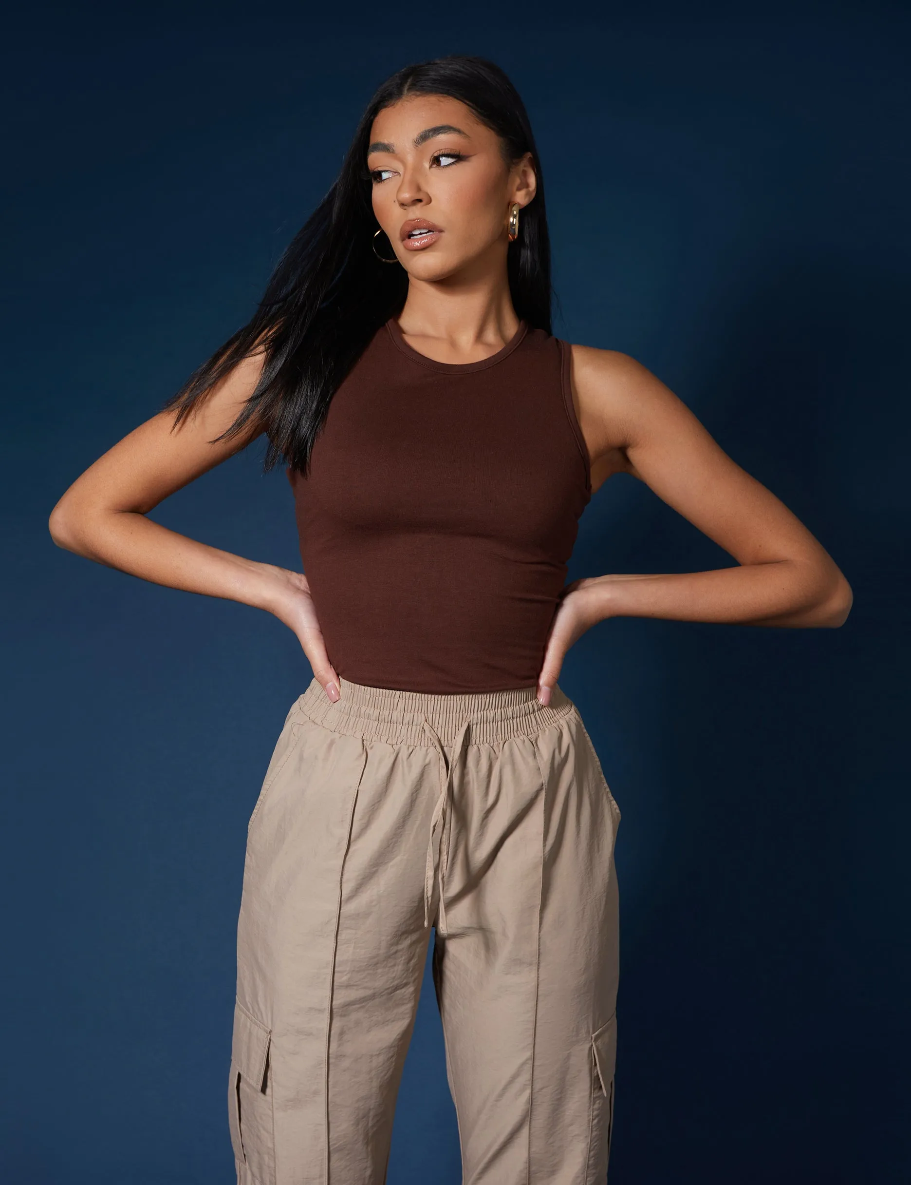 Racer Back Bodysuit Coffee