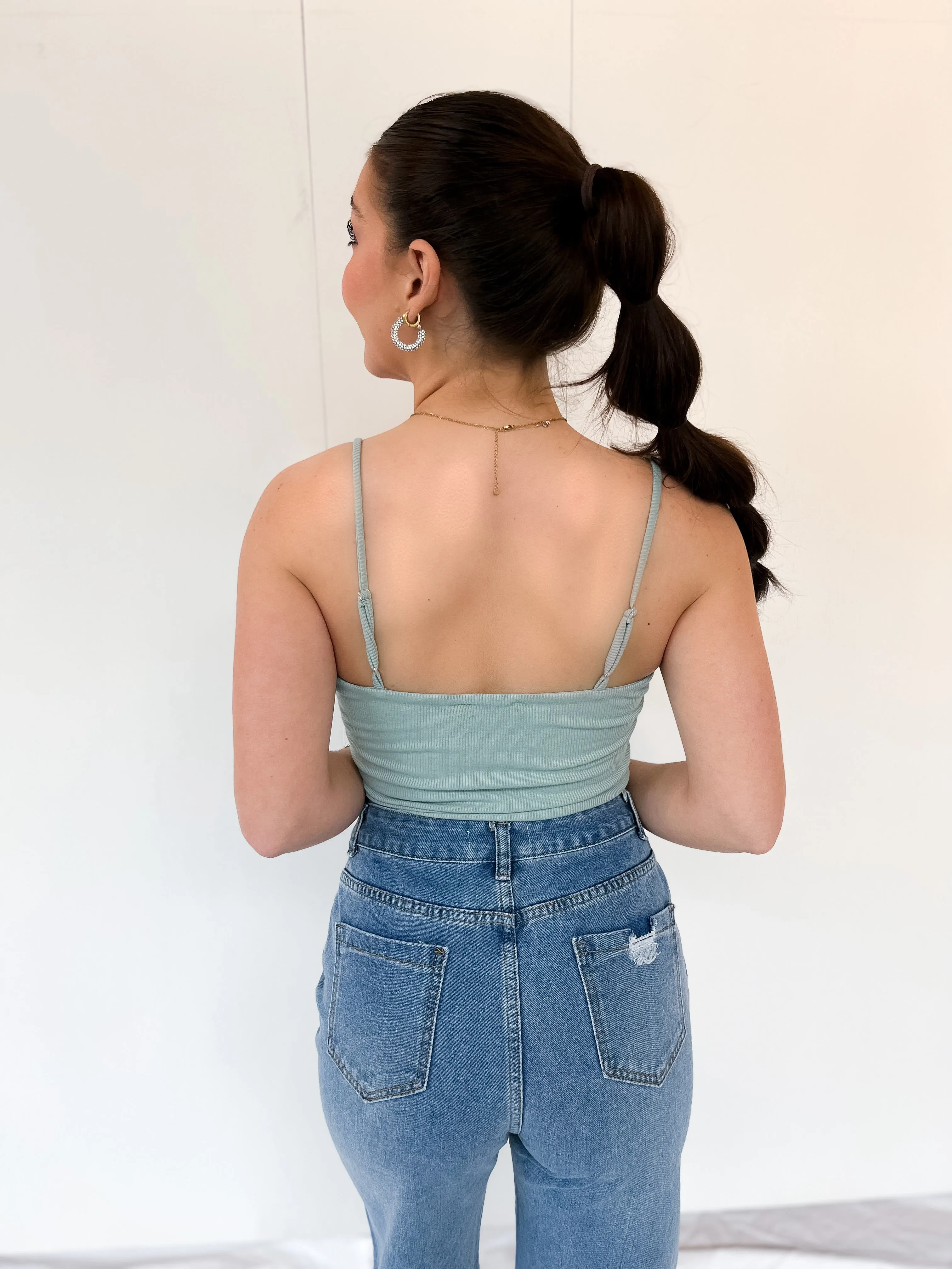 Reece Mint Rib Knit Bodysuit