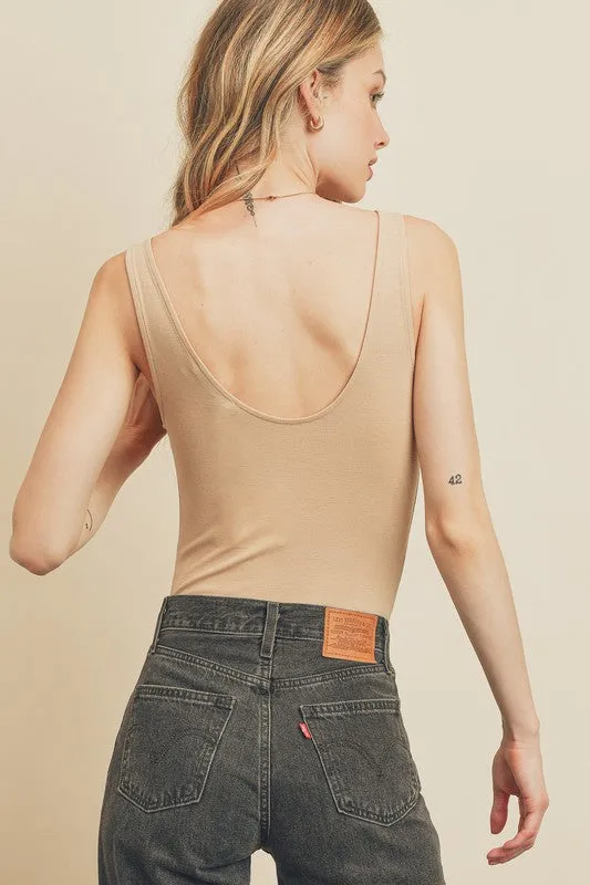 Ruched V-Neck Bodysuit