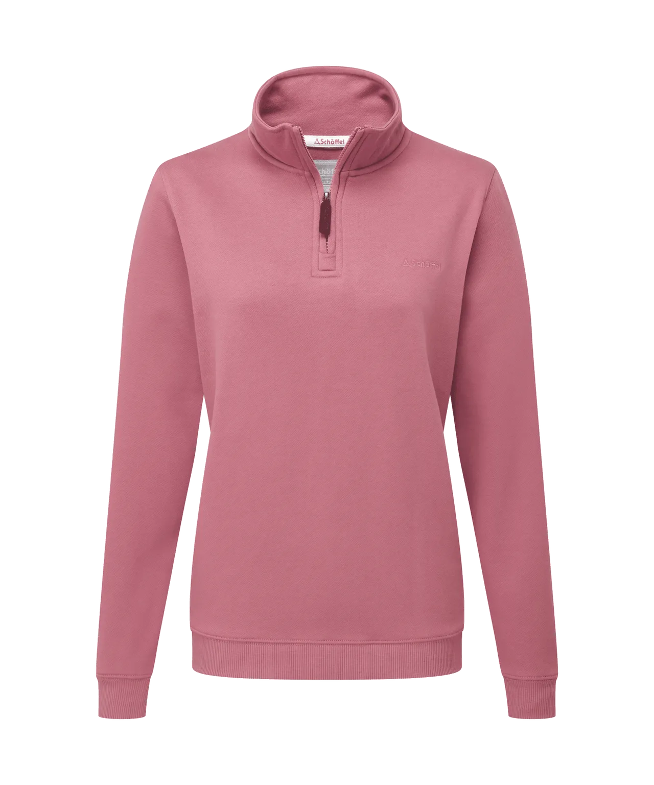 Sennen Cove Quarter Zip Sweatshirt Dark French Rose