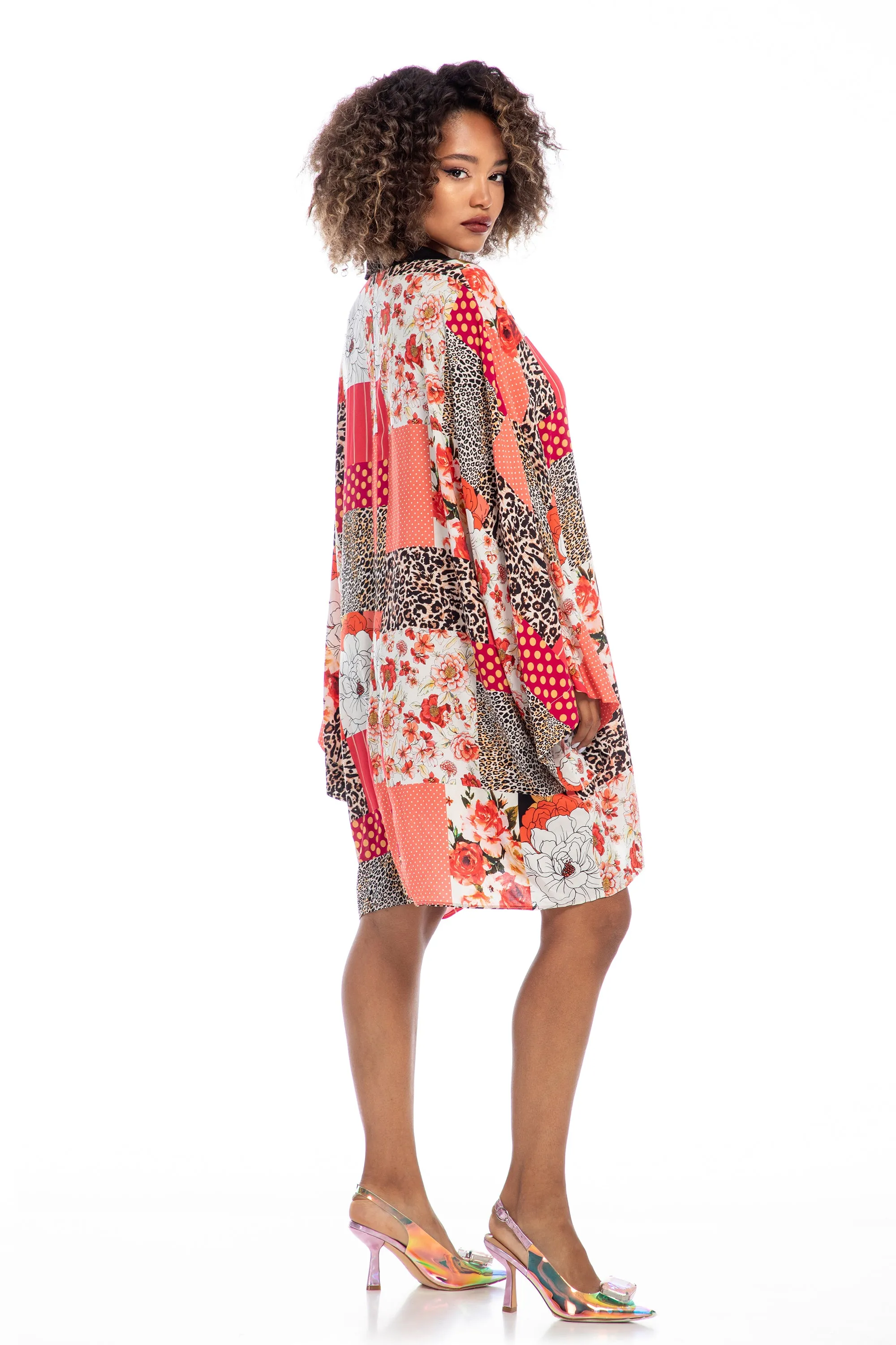 Shirt Dress with Patchwork Print