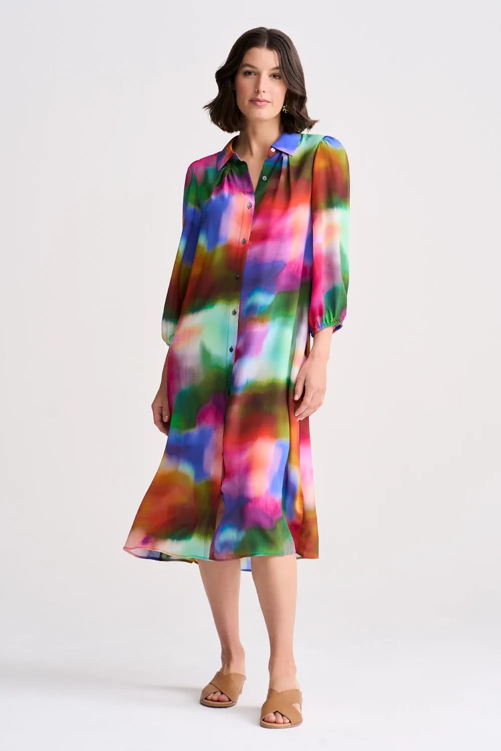 Silk Shirt Dress