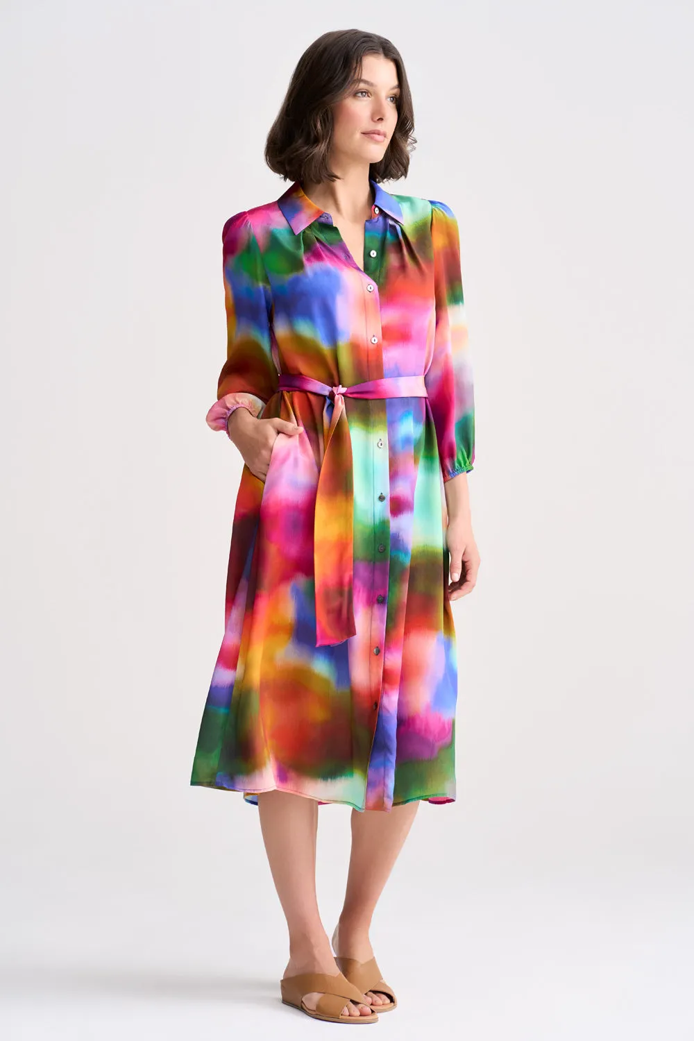 Silk Shirt Dress