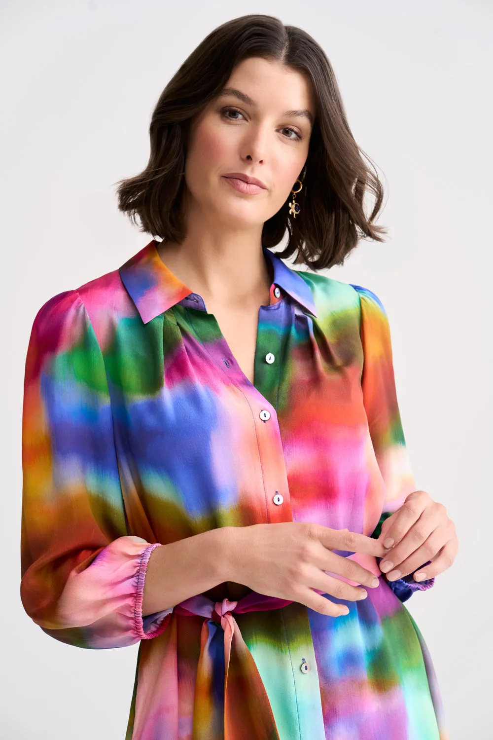 Silk Shirt Dress