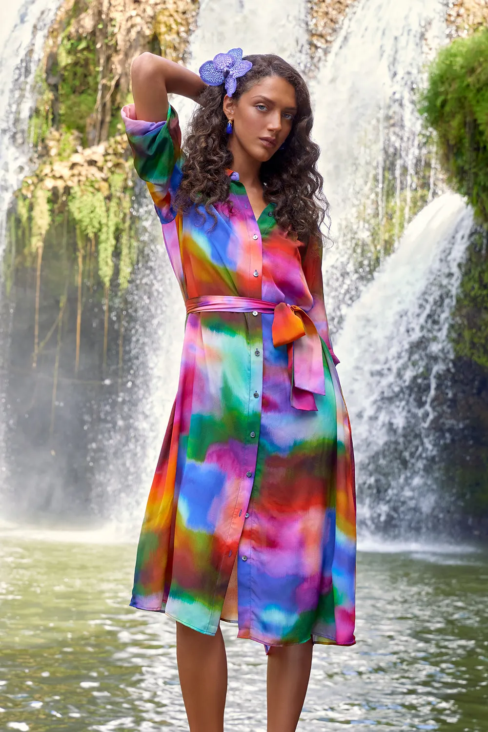Silk Shirt Dress