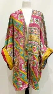 Solutions Open Kimono Jacket Provides Versatility (Pastels)
