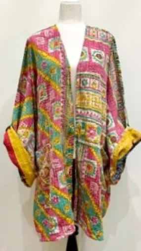 Solutions Open Kimono Jacket Provides Versatility (Pastels)