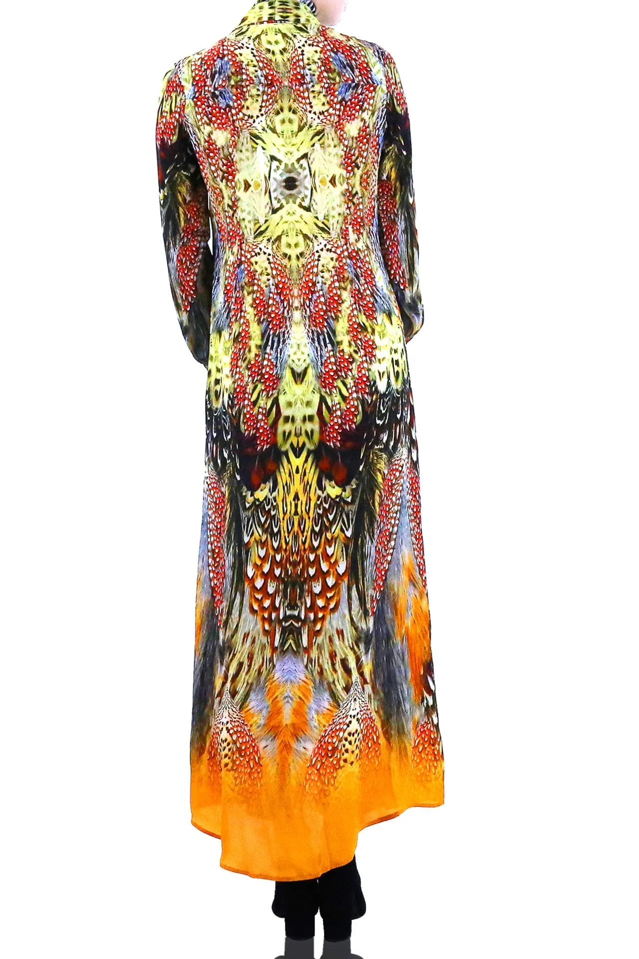Sunset Orange Button Up Dress