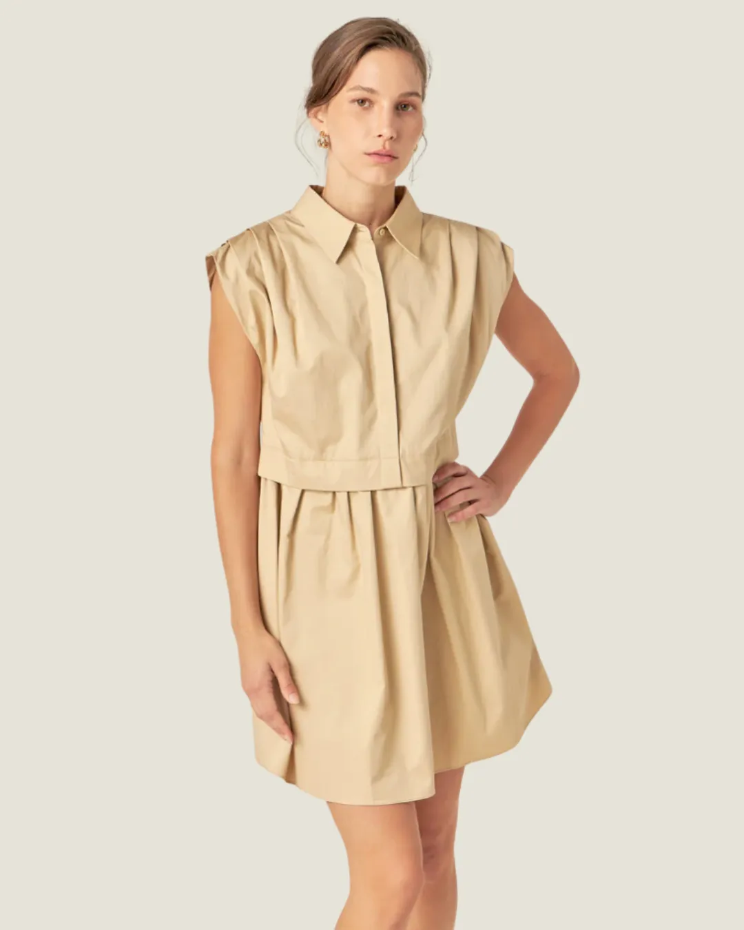 The Jordan: Sleeveless Shirt Mini Dress