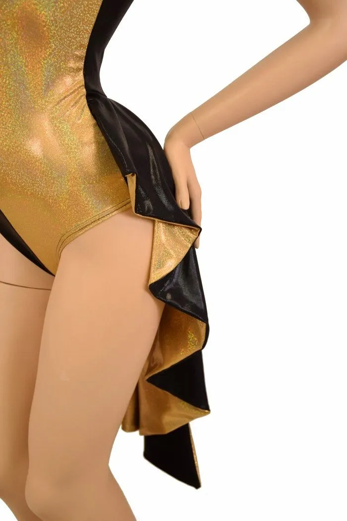 Tuxedo Ruffle Rump Color Split Romper