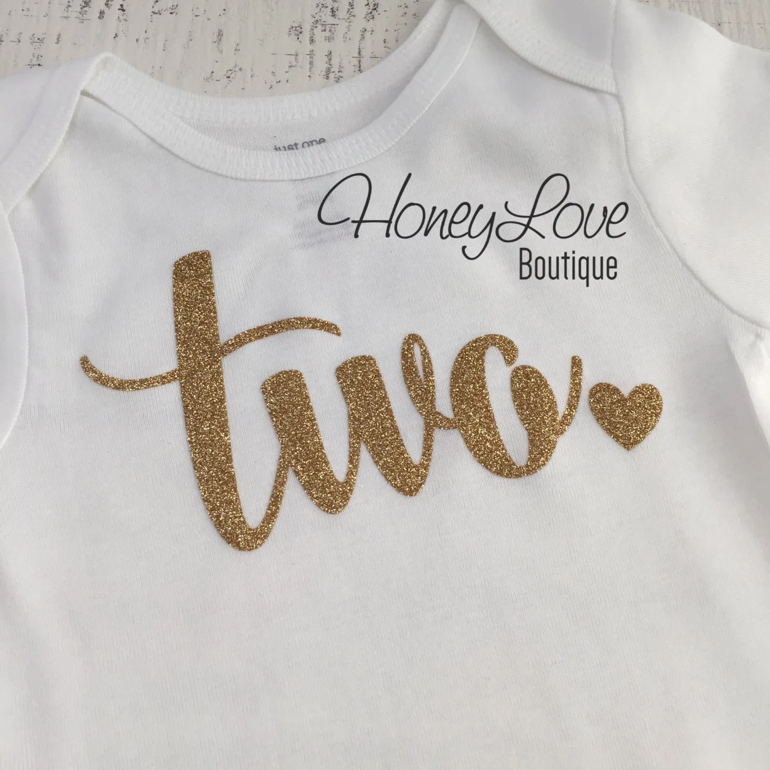 Two - Silver Glitter Bodysuit