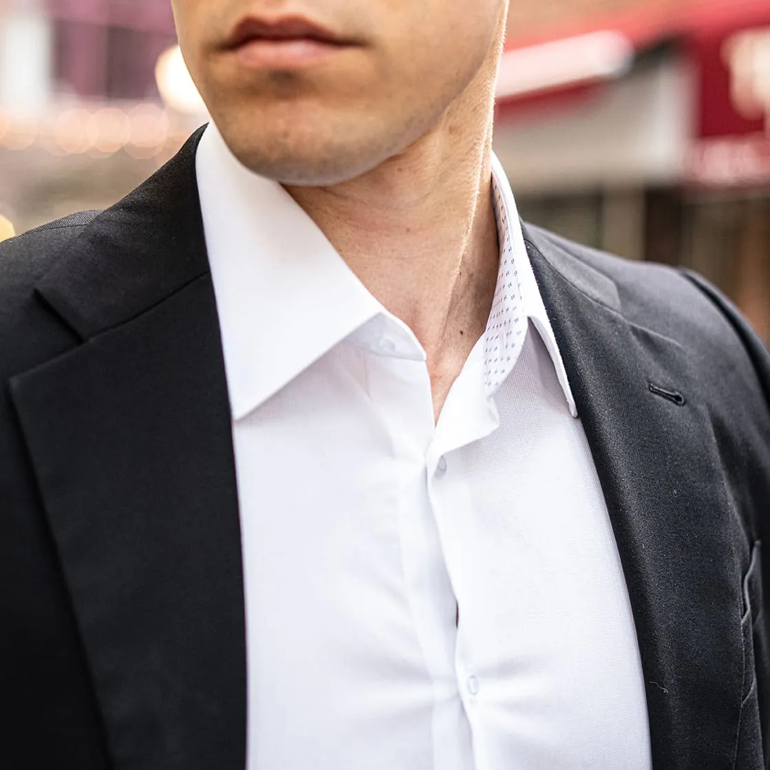 White Collar Speckled Dress Shirt | The Blue Skies