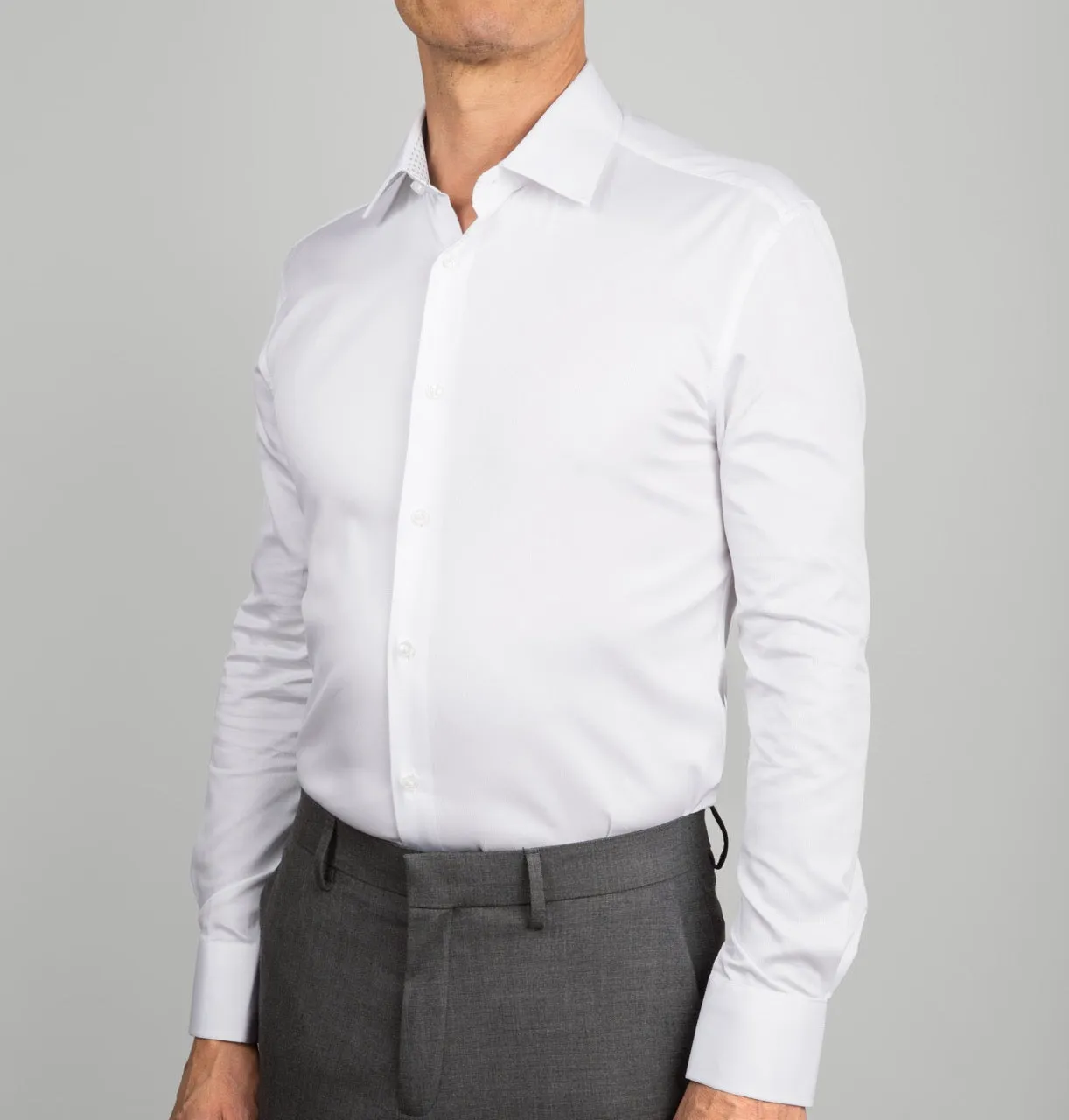 White Collar Speckled Dress Shirt | The Blue Skies