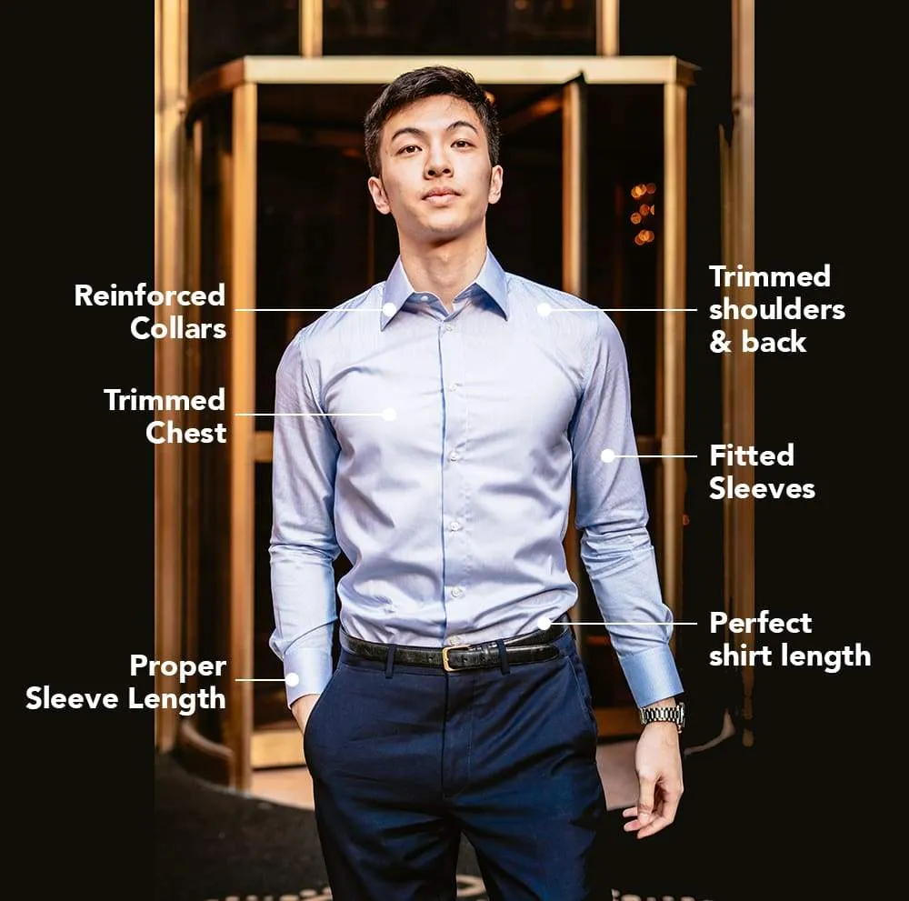 White Collar Speckled Dress Shirt | The Blue Skies