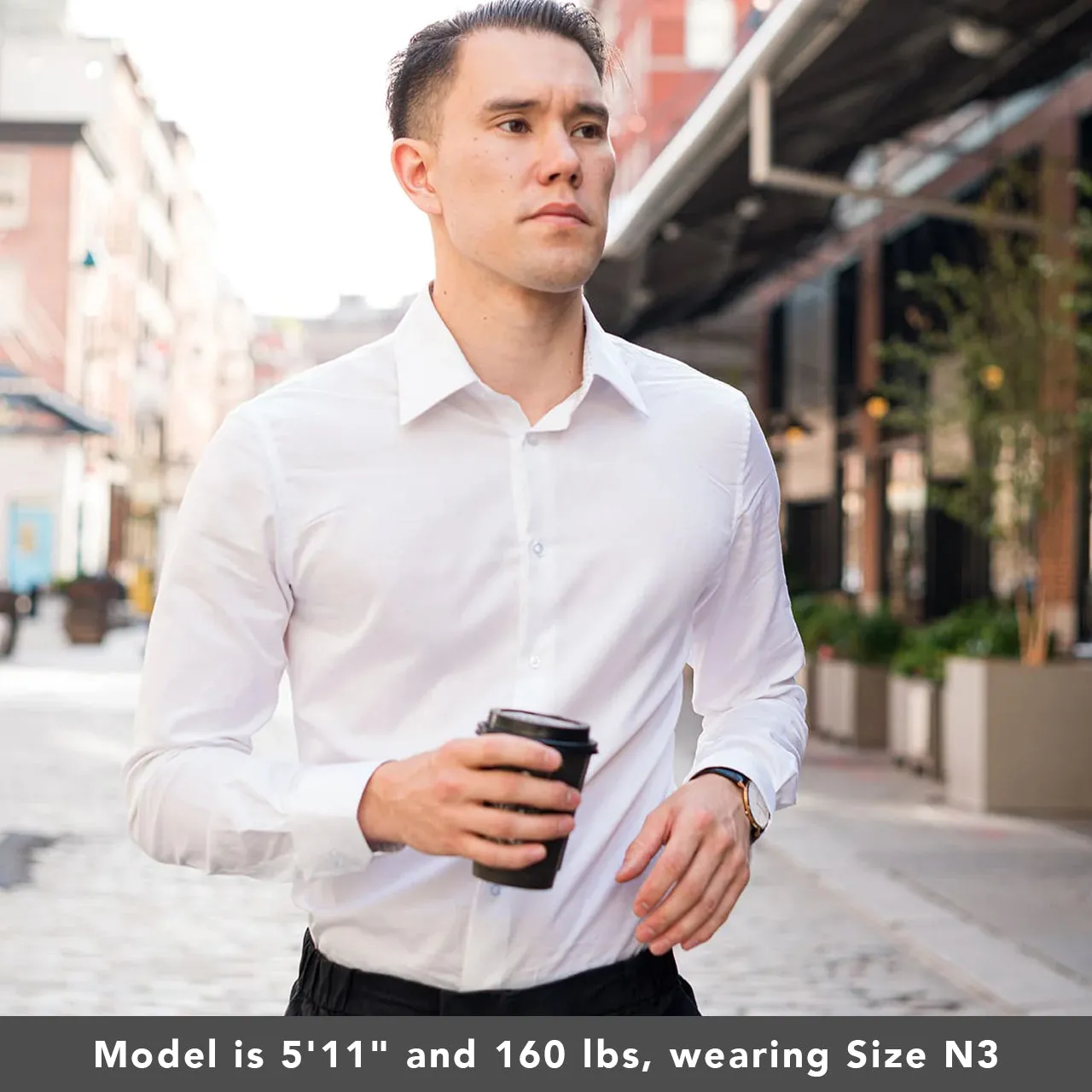 White Collar Speckled Dress Shirt | The Blue Skies