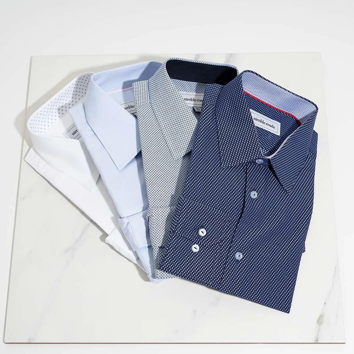 White Collar Speckled Dress Shirt | The Blue Skies