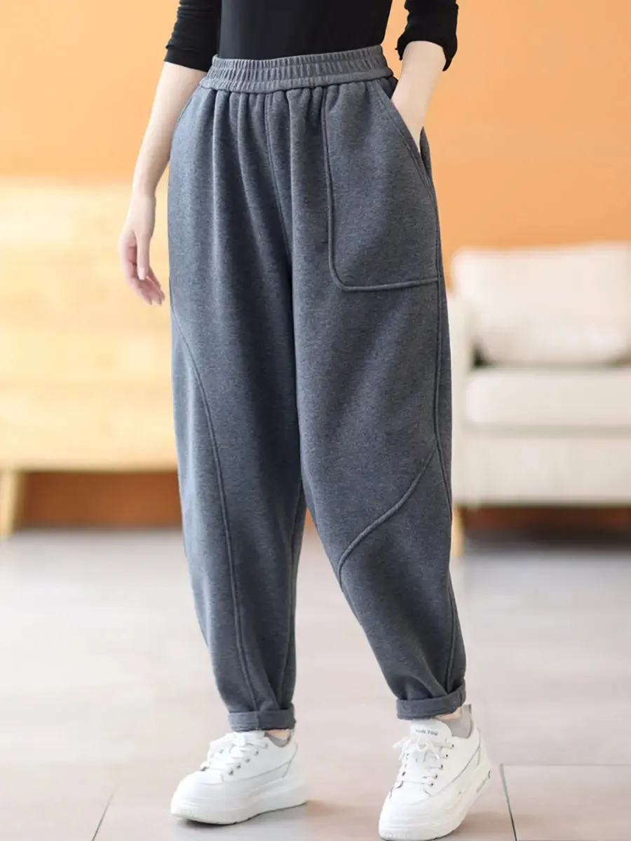 Women Fleece-lined Harem Pants