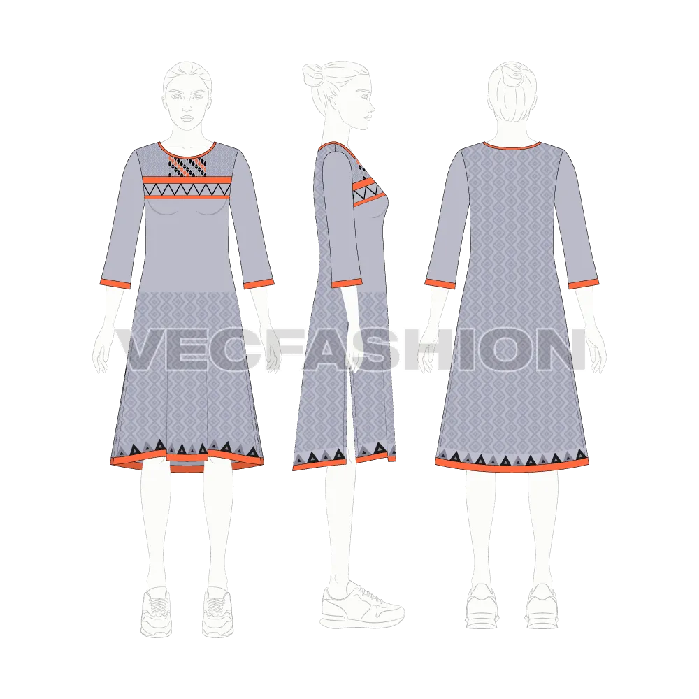Womens Kurti Shirt Dress