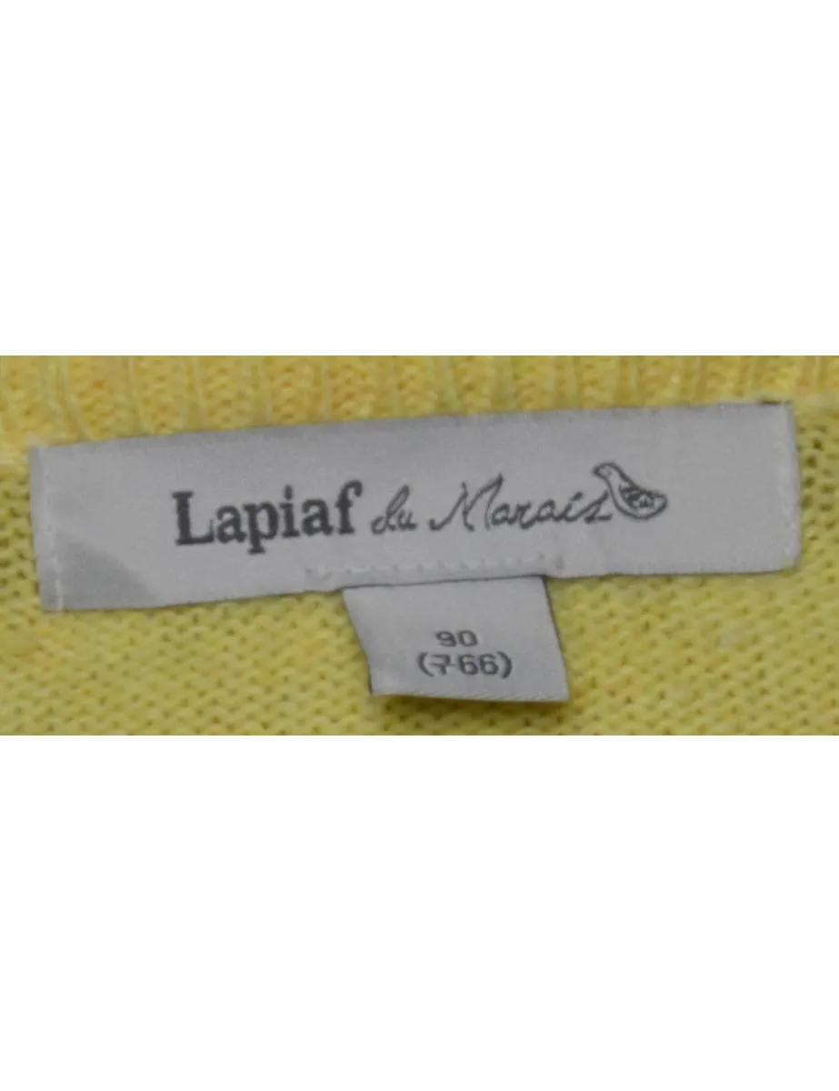 Yellow Classic Knit Jumper - S